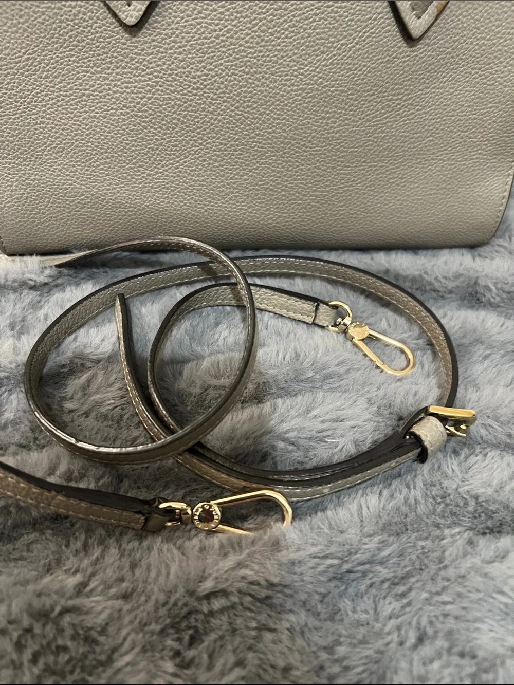 Furla Pin S Light Gray Leather Top-Handle Satchel retail $385 NWOT - Picture 9 of 9